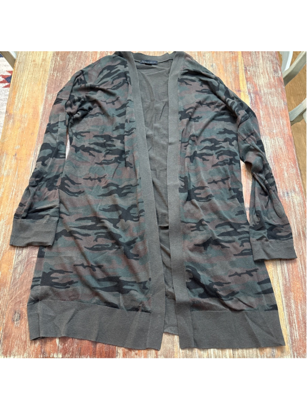 Sanctuary Camouflage Cardigan Large Green Brown